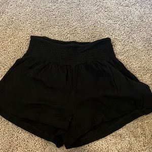 Black flowy shorts